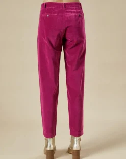 Pantalon en Velours Perfect magenta