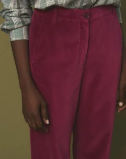 Pantalon en Velours Perfect magenta