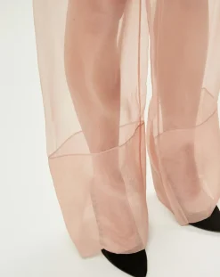 Pantalon Esprit d'Atelier en Soie rose