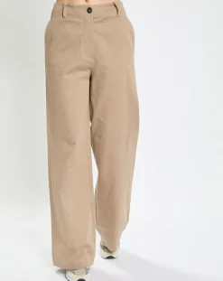 Pantalon flare beige