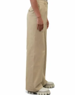 Pantalon flare beige