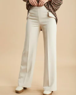 Pantalon flare Muse lait