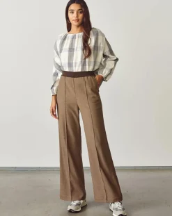 Pantalon flare Vick marron