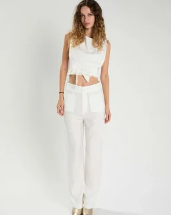 Pantalon Félicie blanc