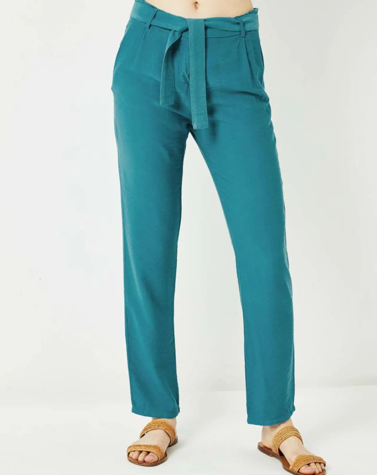 Pantalon fluide Cado turquoise