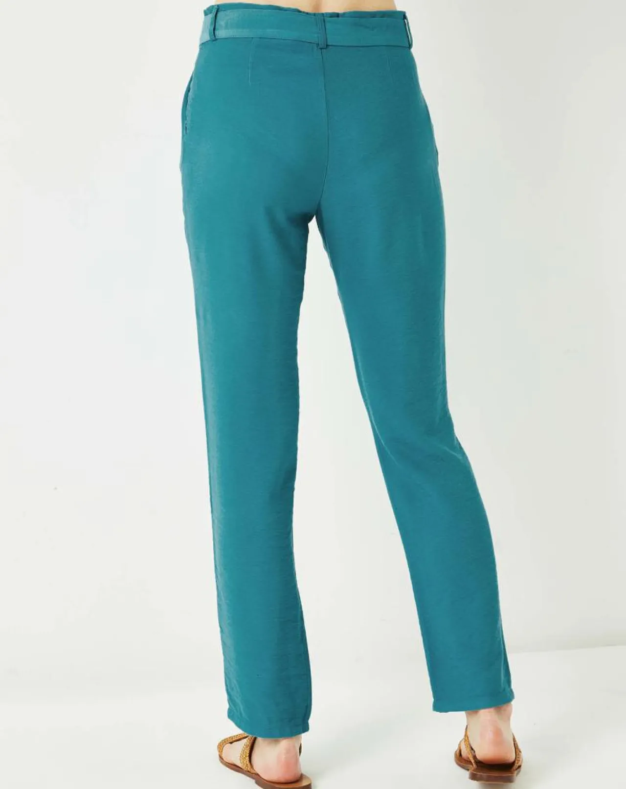 Pantalon fluide Cado turquoise