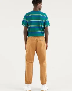 Pantalon Jogger en Coton et Chanvre marron