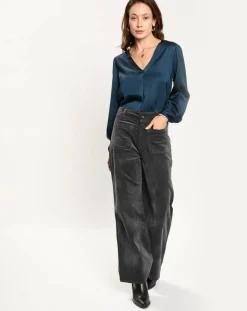 Pantalon jupe-culotte Cloé bitume