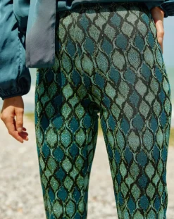 Pantalon Kyllie à motifs bleu