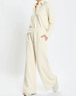 Pantalon large en Molleton écru