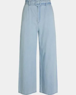 Pantalon large Lucia bleu