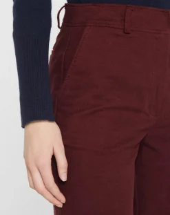 Pantalon large Parc rouge foncé