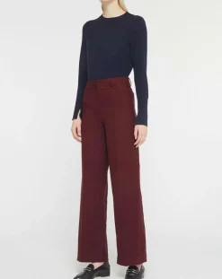 Pantalon large Parc rouge foncé