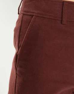 Pantalon large Parc rouge foncé