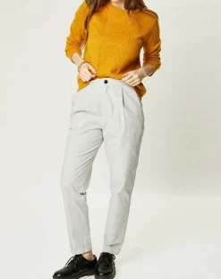 Pantalon Leno blanc/marine