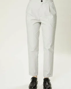 Pantalon Leno blanc/marine