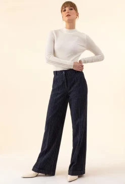 Pantalon Lino bleu