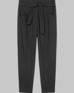 Pantalon Paper Bag noir