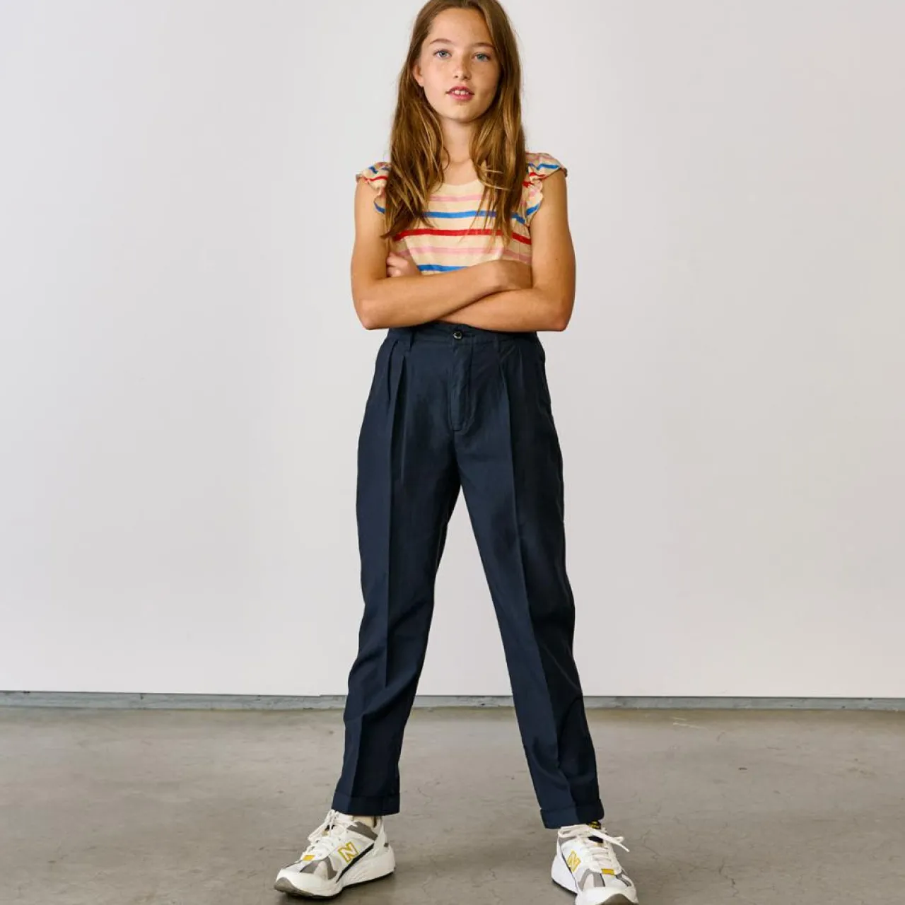 Pantalon Peace en Coton mélangé bleu marine