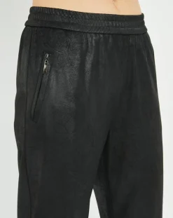 Pantalon peau de pêche Tasha noir
