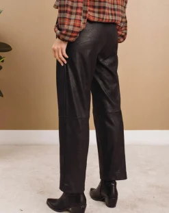 Pantalon peau de pêche Tasha noir