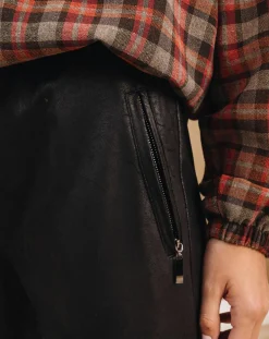 Pantalon peau de pêche Tasha noir