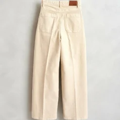 Pantalon Pepy en Velours de coton côtelé calcaire