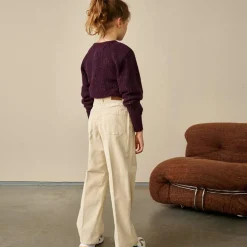 Pantalon Pepy en Velours de coton côtelé calcaire