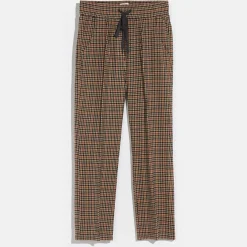 Pantalon Peyton à carreaux beige