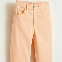 Pantalon Pinata en Toile de Coton coupe droite saumon