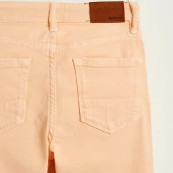 Pantalon Pinata en Toile de Coton coupe droite saumon