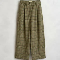 Pantalon Pringle large à carreaux vert kaki