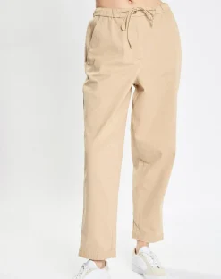 Pantalon relax chino beige