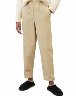 Pantalon relax chino beige