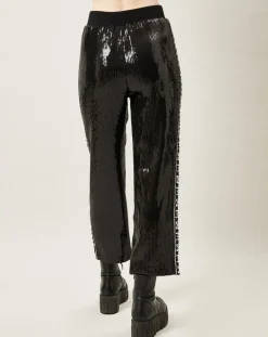Pantalon Shiny Run en sequins noir