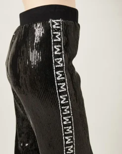 Pantalon Shiny Run en sequins noir