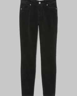 Pantalon slim Albi effet Velours noir