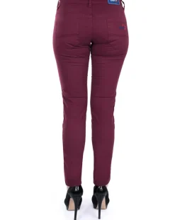 Pantalon slim bordeaux