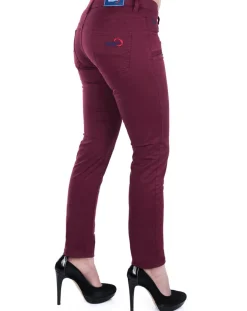Pantalon slim bordeaux