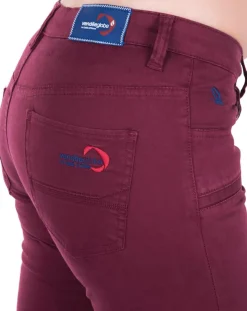 Pantalon slim bordeaux