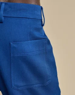 Pantalon slim cropped Sven bleu océan