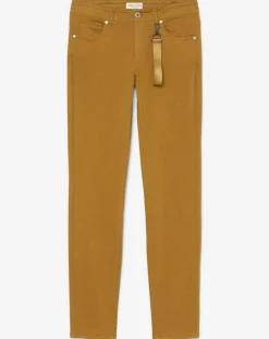 Pantalon Slim en Coton bio mélangé Mavas marron clair