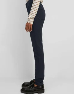 Pantalon Slim en Coton bio mélangé Mavas bleu marine