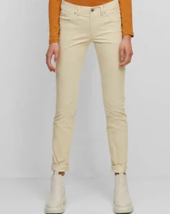 Pantalon Slim en Velours de coton bio Mavas écru
