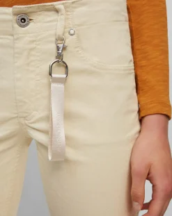 Pantalon Slim en Velours de coton bio Mavas écru