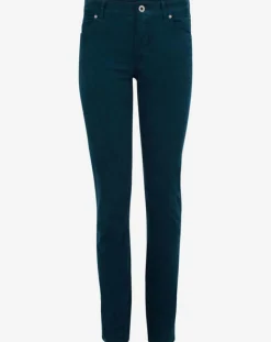 Pantalon slim en Velours fin Alby vert foncé