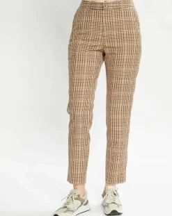 Pantalon Slim Fit à carreaux beige/marron