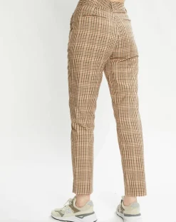 Pantalon Slim Fit à carreaux beige/marron