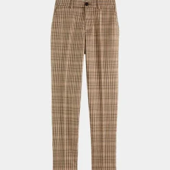 Pantalon Slim Fit à carreaux beige/marron