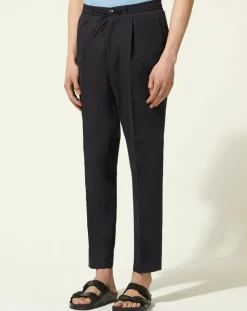 Pantalon slim Kujog bleu marine